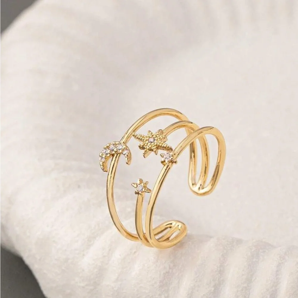 Gold star ring - Picture 2 of 2